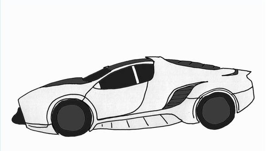 877x500 how to draw a super car our pastimes - Super Drawing
