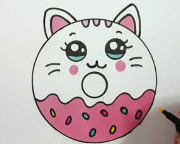 370x297 How To Draw A Cute Kitten Donut Super Easy Step - Super Drawing