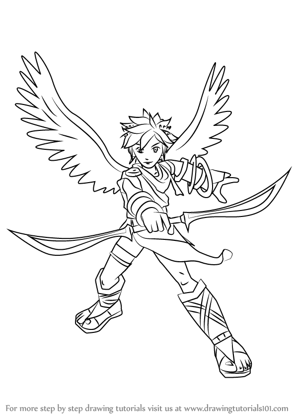 598x844 learn how to draw pit from super smash bros - Super Drawing