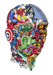 212x300 superheroes drawings fine art america - Super Heroes Drawing