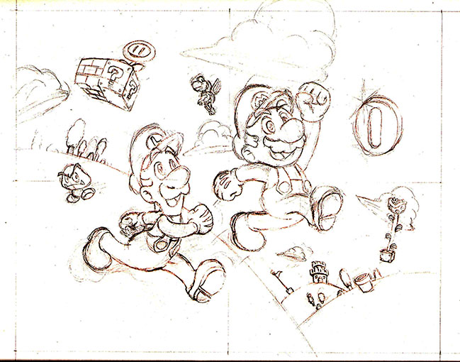 649x510 phillip's blog super mario bros sketch - Super Mario Bros Drawing
