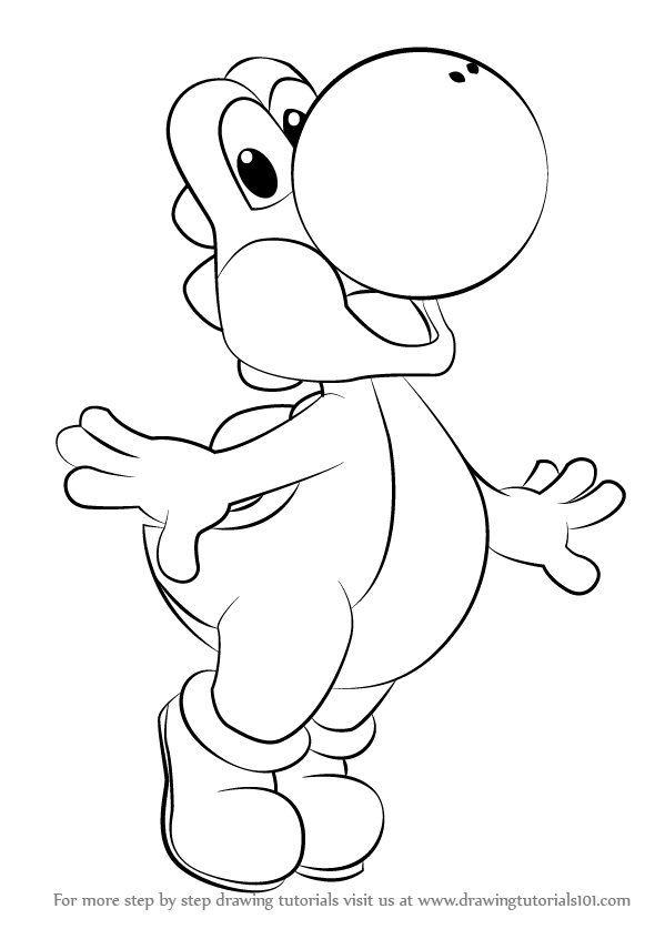 599x846 learn how to draw yoshi from super mario - Super Mario Drawing