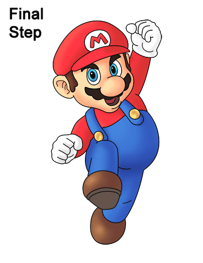 404x523 how to draw mario easy super mario mushroom the west how to draw - Super Mario Drawing Step By Step