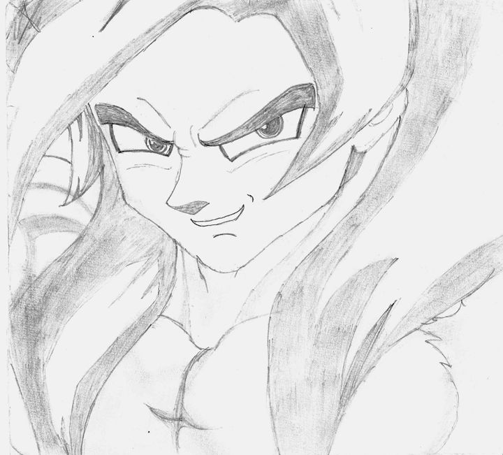 720x651 goku super saiyan - Super Saiyan 4 Drawing