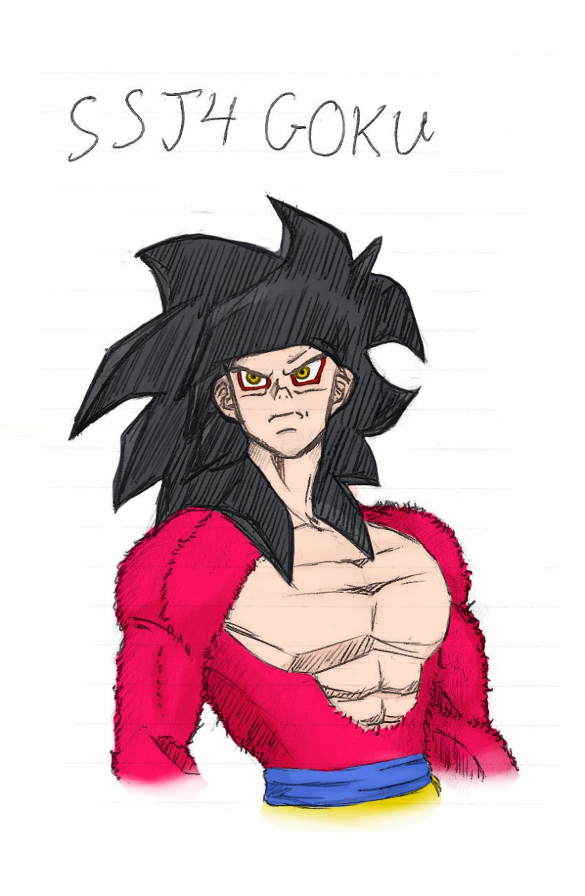 837x1280 super saiyan goku drawing - Super Saiyan 4 Drawing