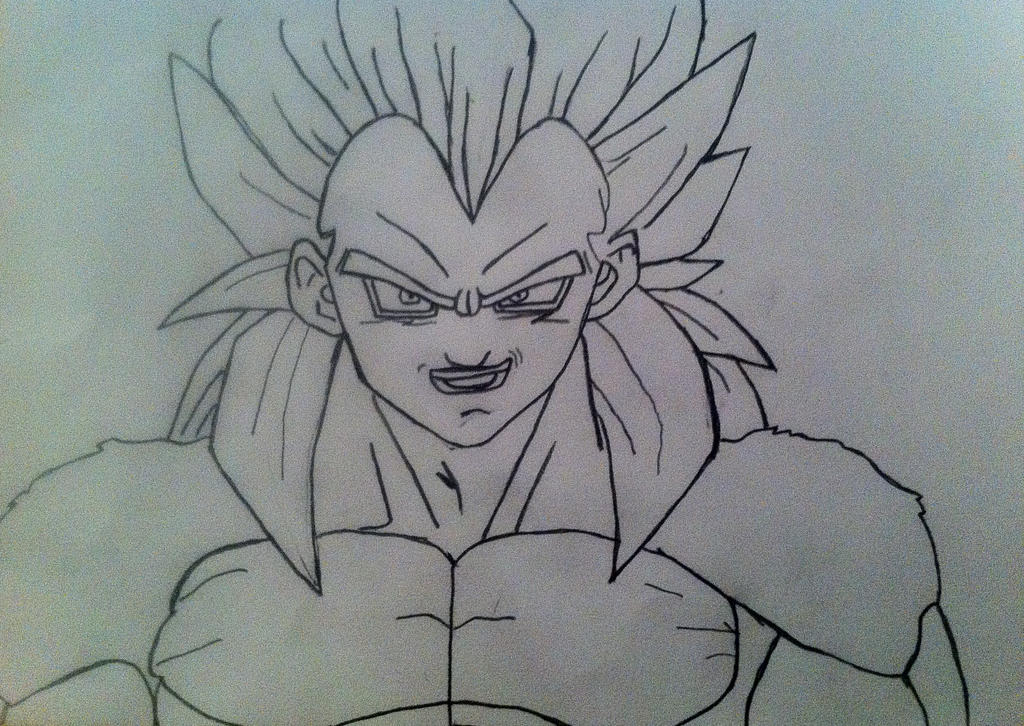 1024x726 vegeta super saiyan draw - Super Saiyan 4 Drawing