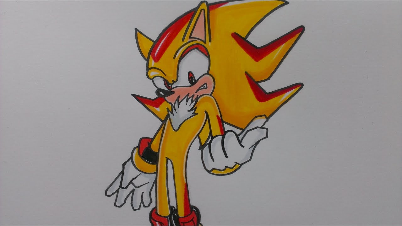 1280x720 Prismacolor Speed Draw Super Shadow The Hedgehog Sonic - Super Shadow Drawing