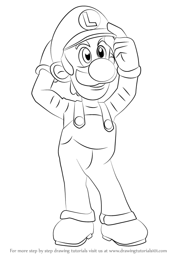 596x842 learn how to draw luigi from super smash bros - Super Smash Bros Drawings