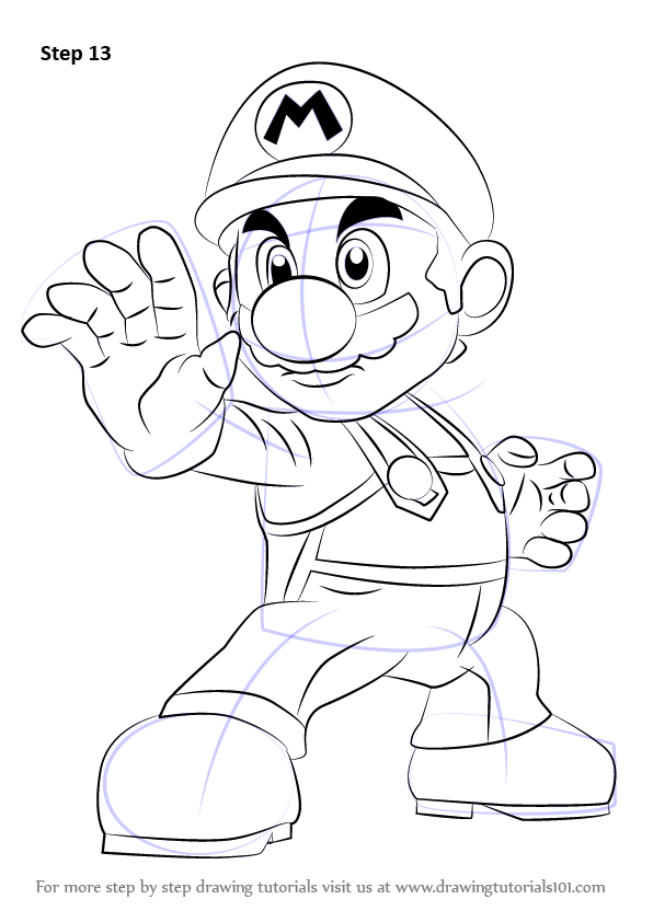 596x842 learn how to draw mario from super smash bros - Super Smash Bros Drawings