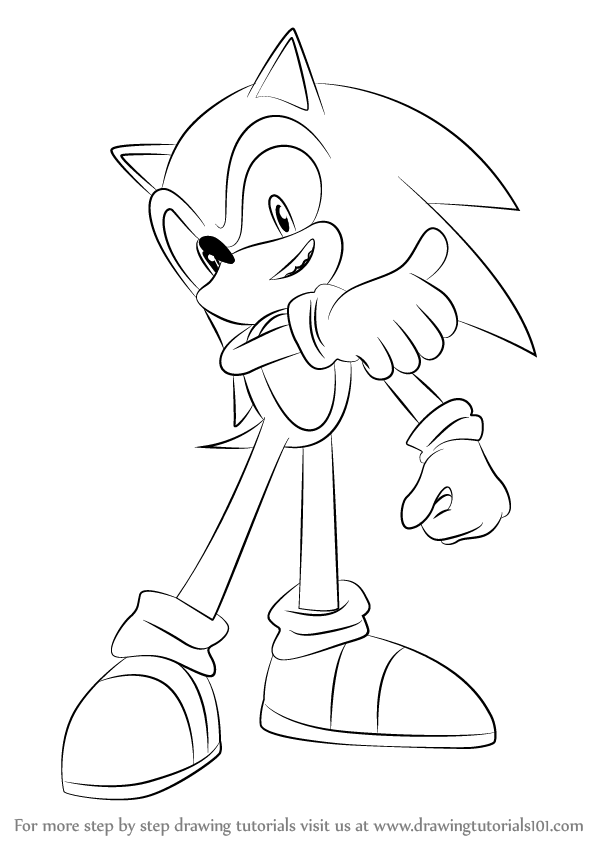 598x844 learn how to draw sonic from super smash bros - Super Smash Bros Drawings
