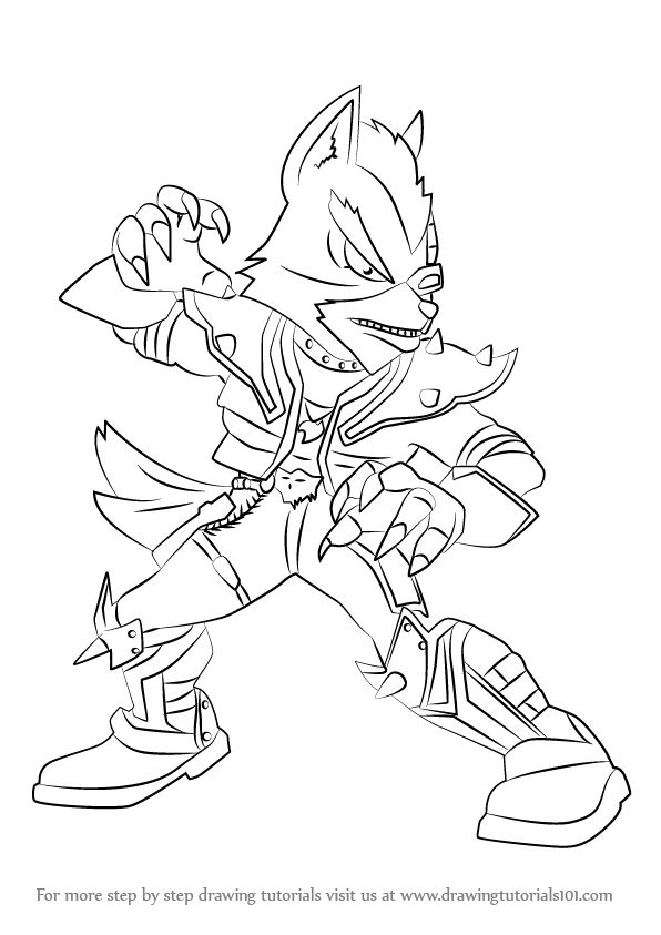 596x843 learn how to draw wolf from super smash bros - Super Smash Bros Drawings