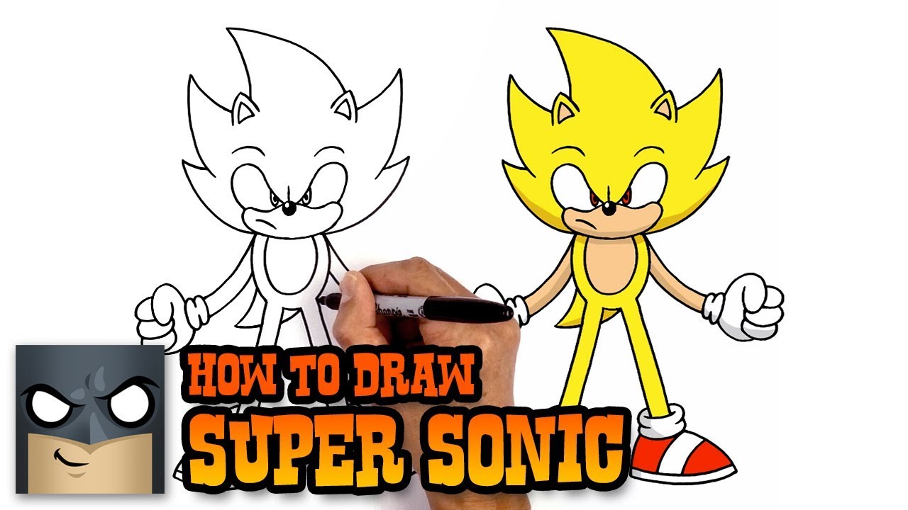 1280x720 How To Draw Super Sonic Art Tutorial - Super Sonic Drawing