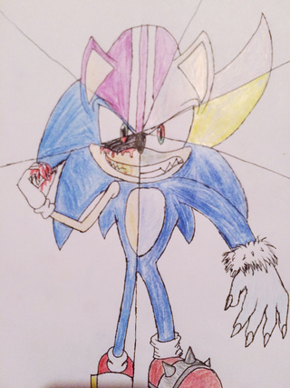320x427 the many faces of sonic - Super Sonic Drawing