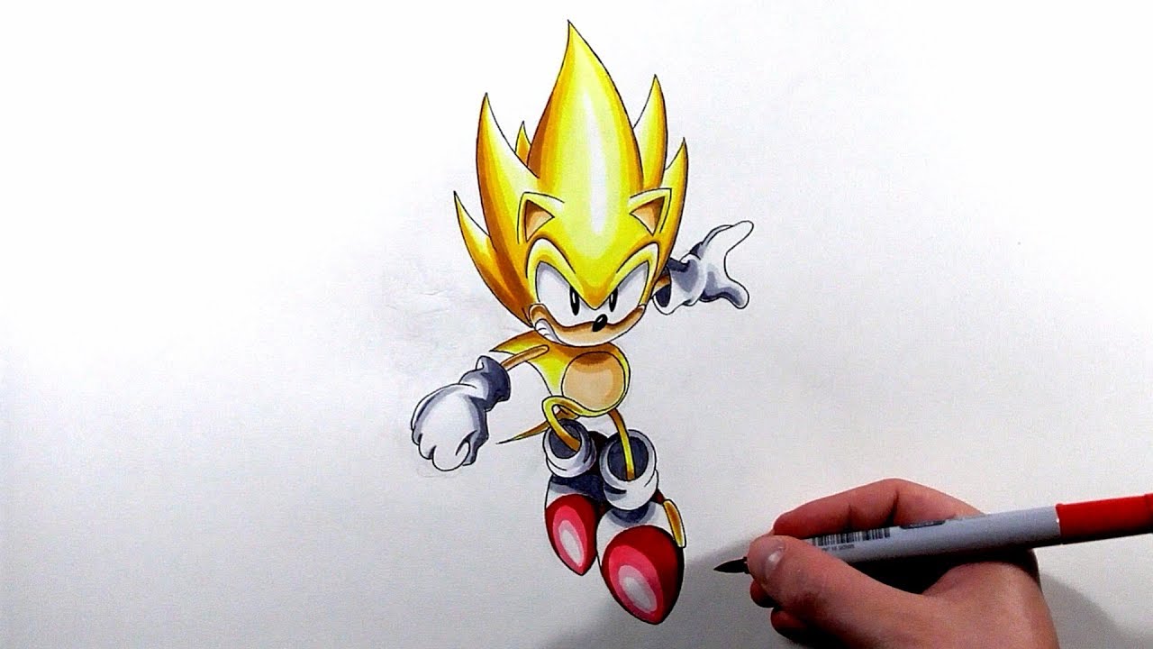 Super Sonic Drawing at PaintingValley.com | Explore collection of Super ...