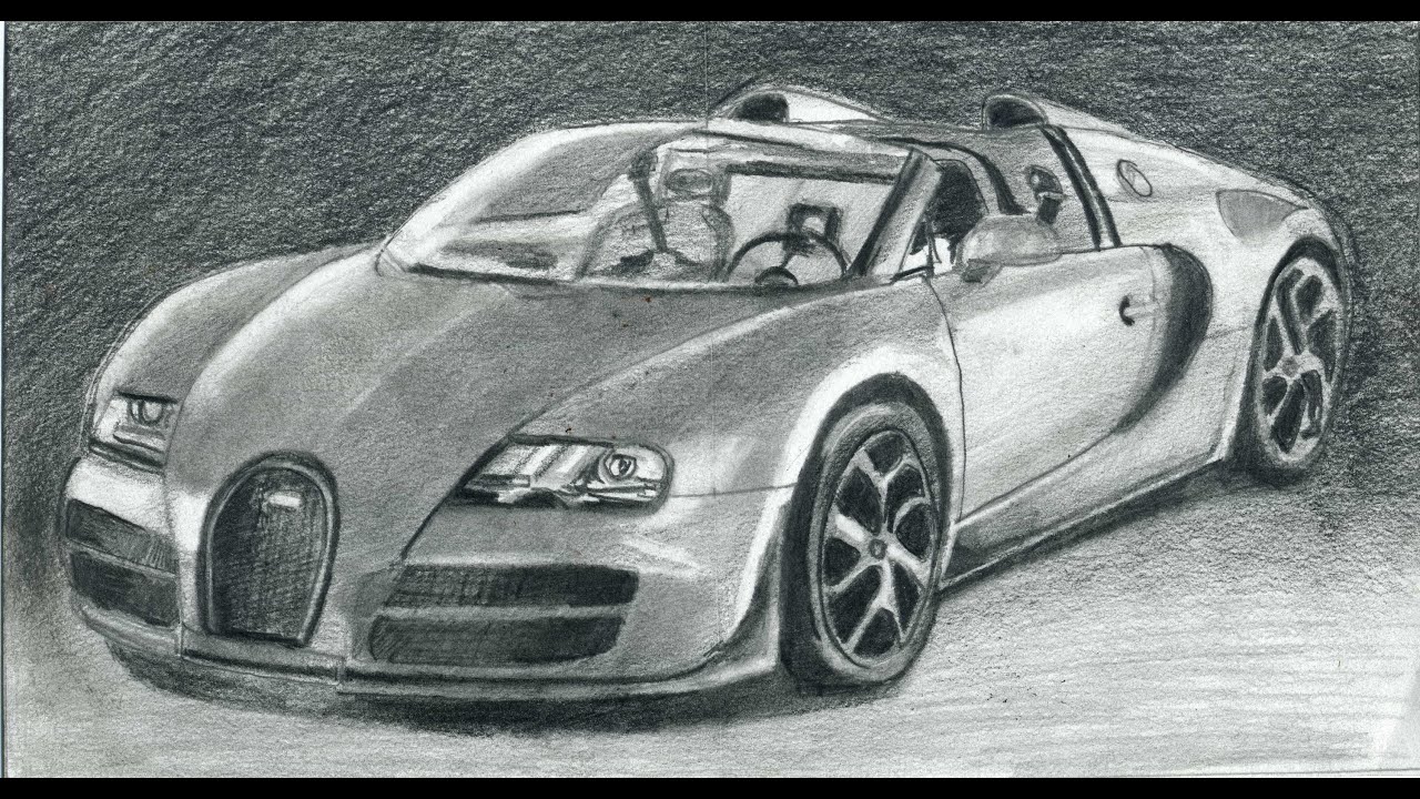 1280x720 youdraw how to draw bugatti veyron super car step - Supercar Drawing
