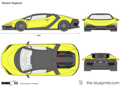 400x283 generic supercar vector drawing - Supercar Drawing