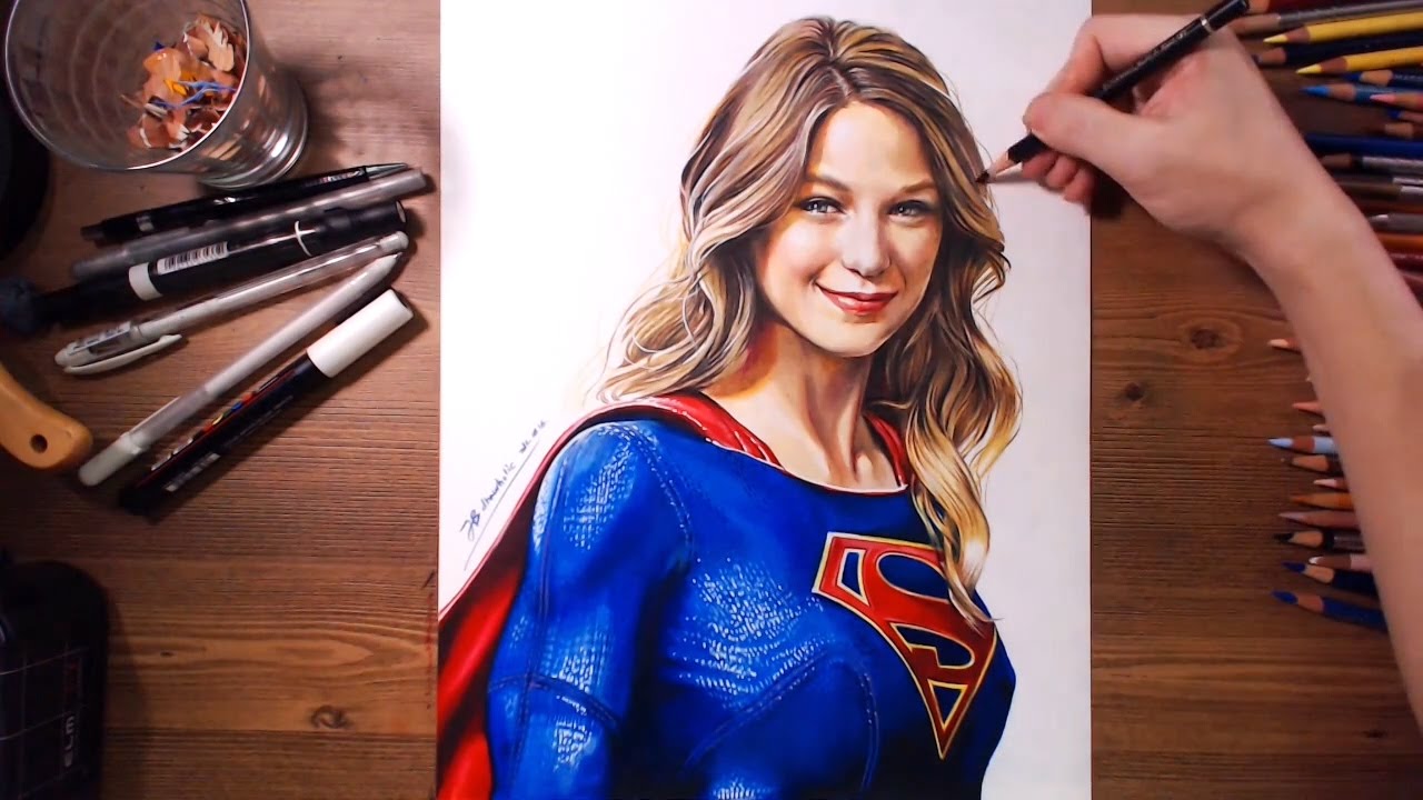 1280x720 supergirl - Supergirl Drawing
