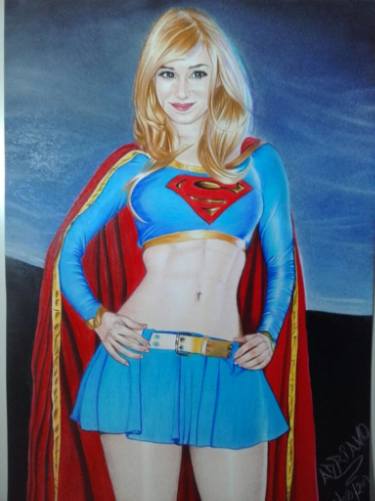 375x501 supergirl drawing - Supergirl Drawing