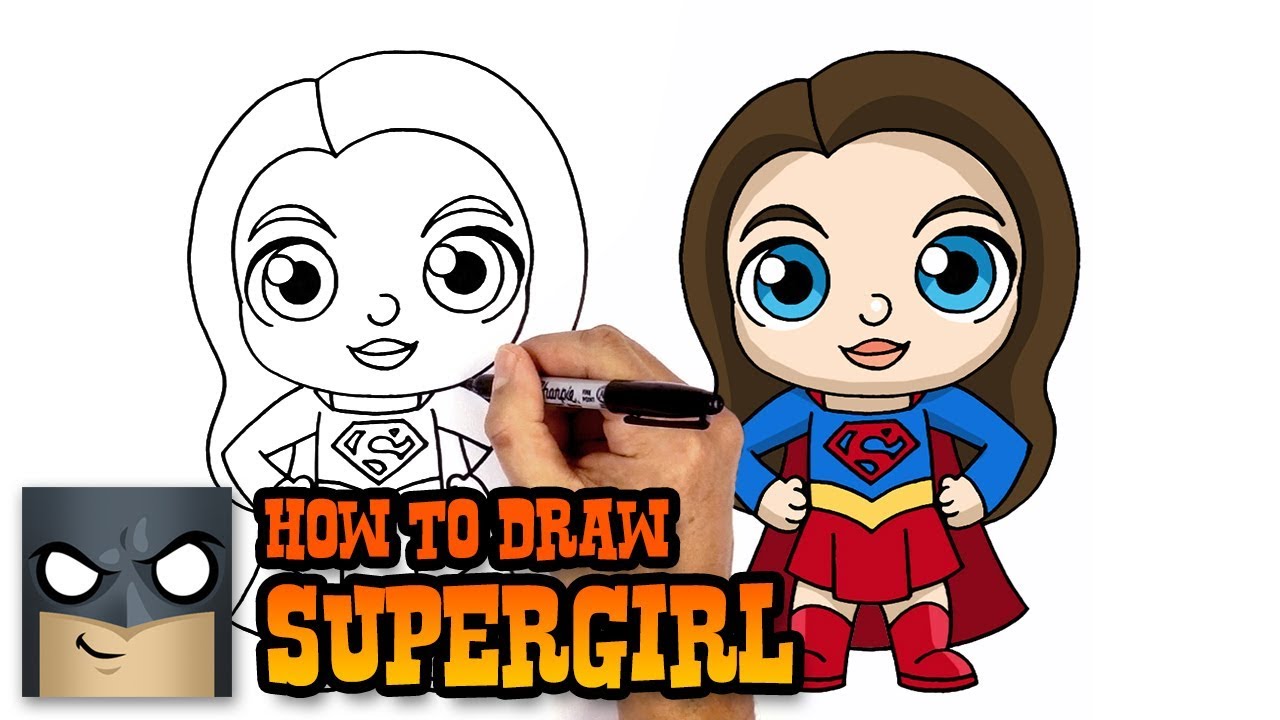 1280x720 How To Draw Supergirl Art Tutorial - Supergirl Drawing Easy