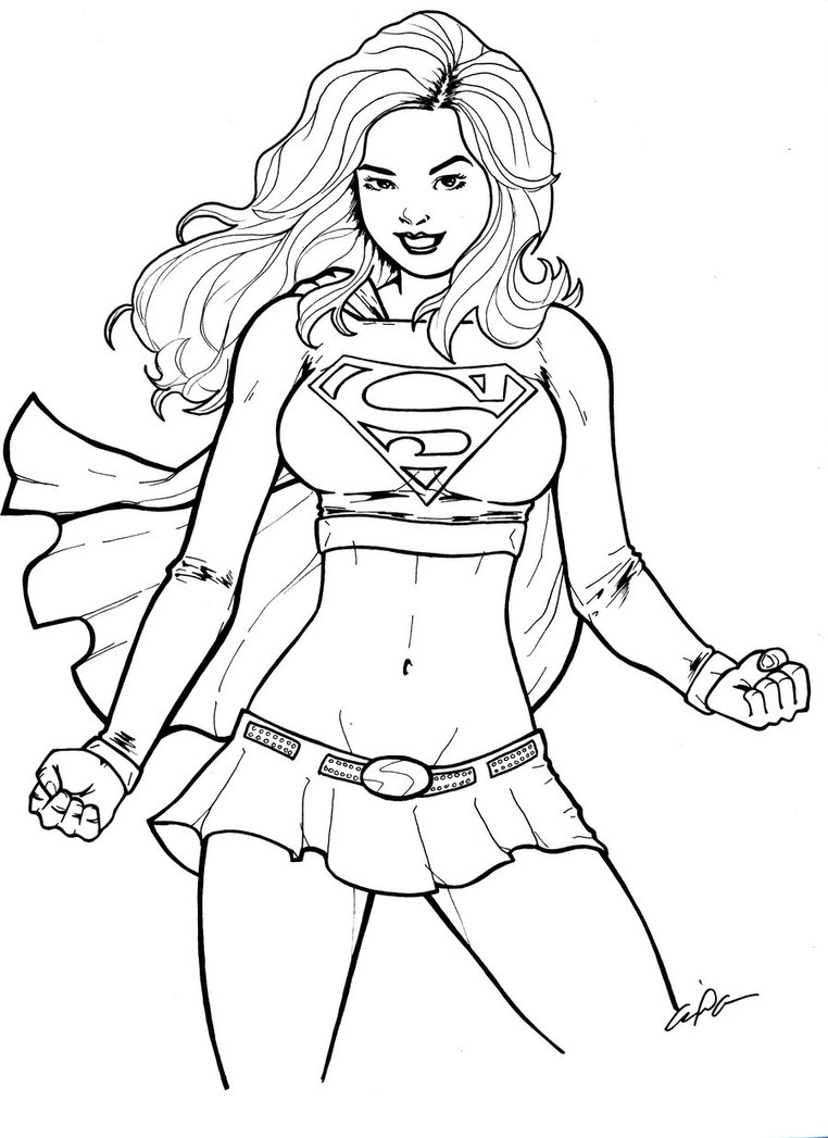 762x1047 Supergirl Drawing Free Download - Supergirl Drawing Easy