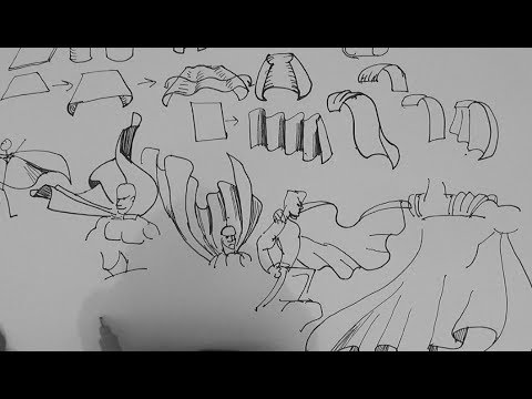 480x360 pen and ink drawing tutorials how to draw a superhero cape - Superhero Cape Drawing
