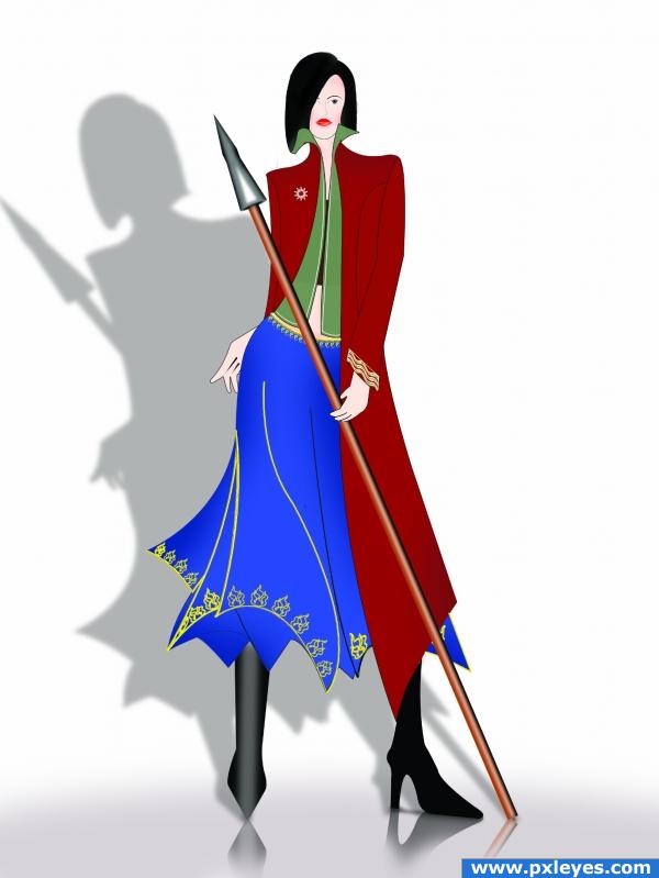 600x799 spear fighter picture - Superhero Costume Ideas Drawing