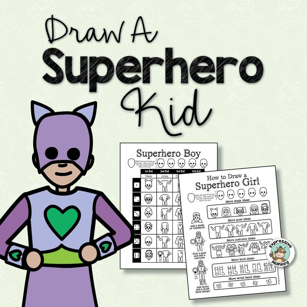 1056x1056 superhero drawing expressive monkey - Superhero Costume Ideas Drawing