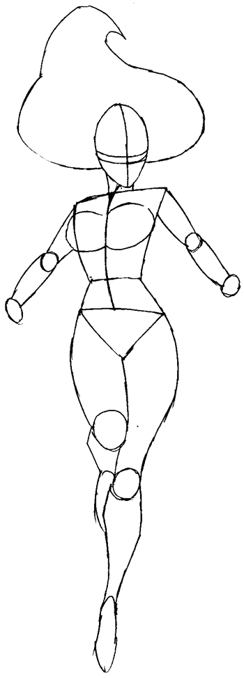 350x973 how to draw storm from marvel's xmen comics in easy steps tutorial - Superhero Drawing