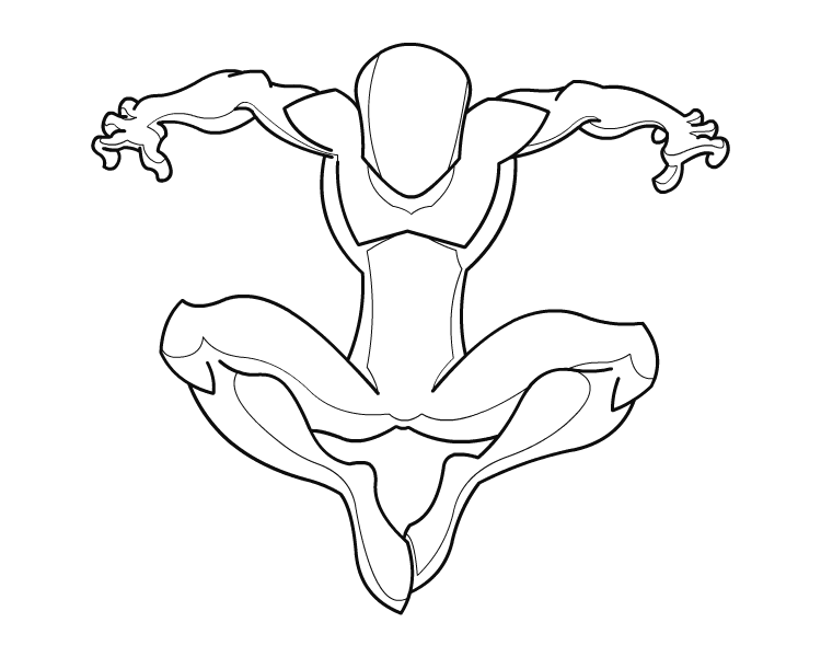 750x600 Superhero Outline Transparent Png Clipart Free Download - Superhero Drawing Outline