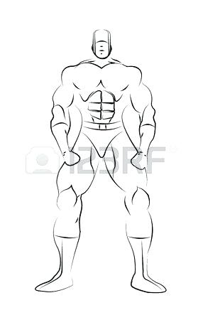 286x450 Cute Grand Drawing Template Person C Array - Superhero Drawing Template