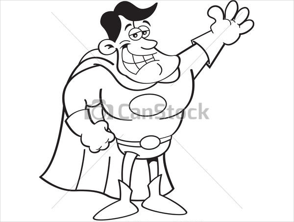 600x453 Superhero Drawings - Superhero Drawing Template
