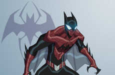 230x150 inky silhouetted superhero drawings comic book hero - Superhero Drawings