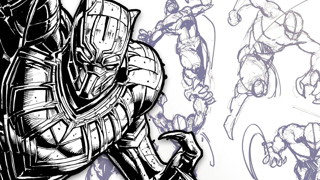 1280x720 dynamic figure drawing! - Superhero Figure Drawing