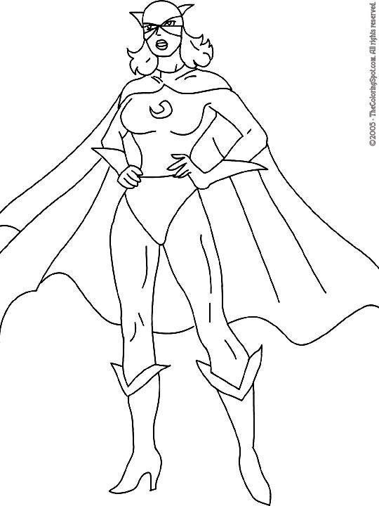 540x720 Female Superhero Coloring Pages Unique Blank Drawing Page - Superhero Girl Drawing