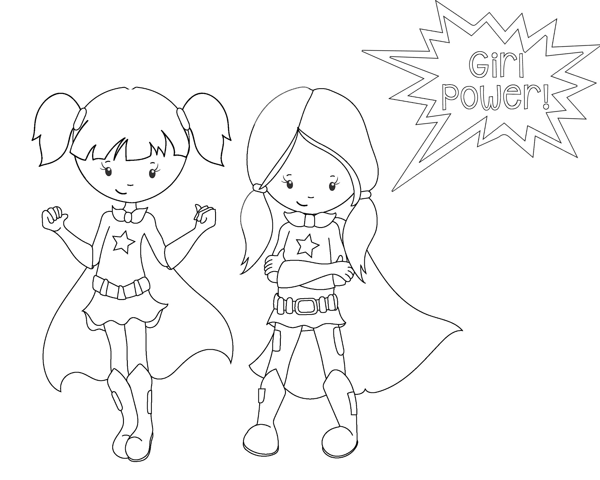 2000x1600 Projects Inspiration Superhero Girl Coloring Pages Girls Xmoe Me - Superhero Girl Drawing