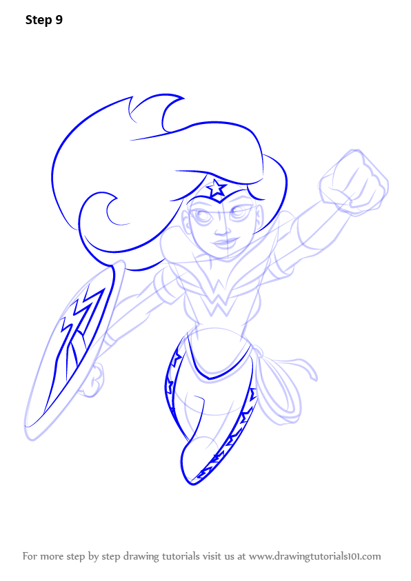 596x843 Superhero Girl Drawing - Superhero Girl Drawing