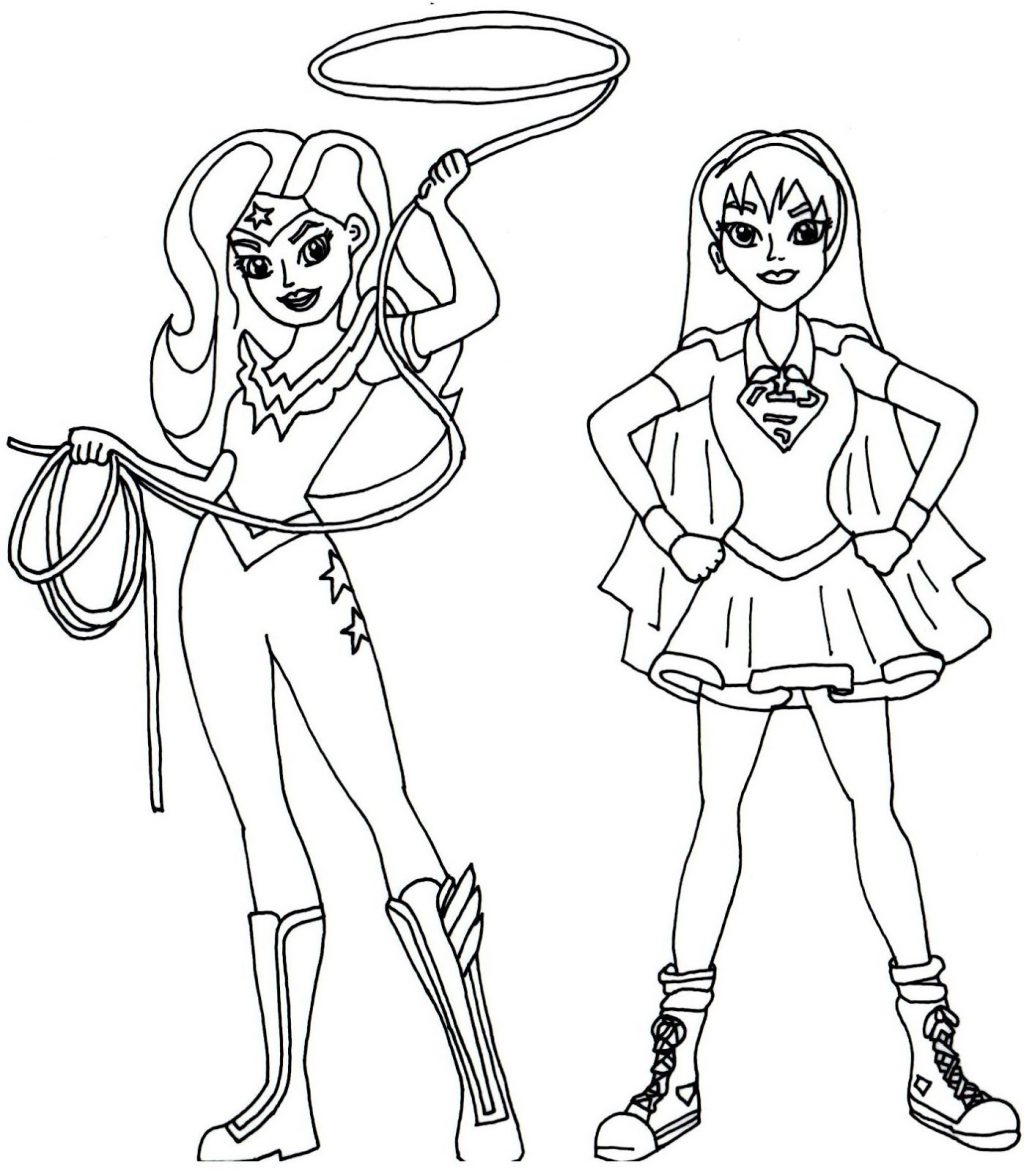 1024x1173 Coloring Pages Superhero Girl Drawing At Getdrawings Com Free - Superhero Girl Drawing