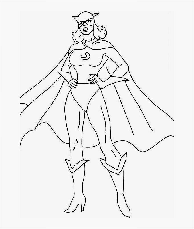 680x800 Drawing Template Black And White Superhero For Free Download - Superhero Outline Drawing