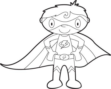 Superhero Outline Drawing at PaintingValley.com | Explore collection of ...