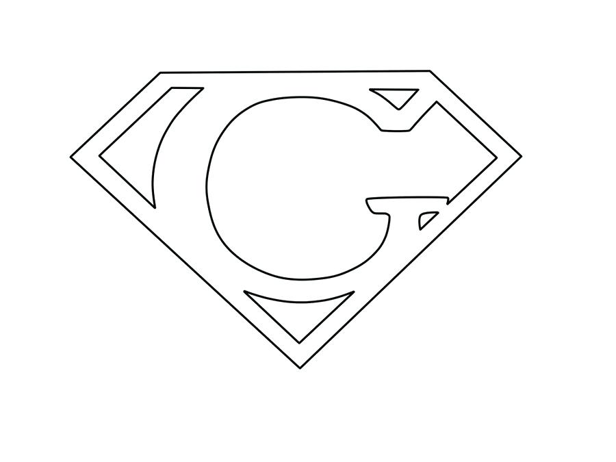 900x675 superman symbol outline download printable superman logo outline - Superhero Outline Drawing