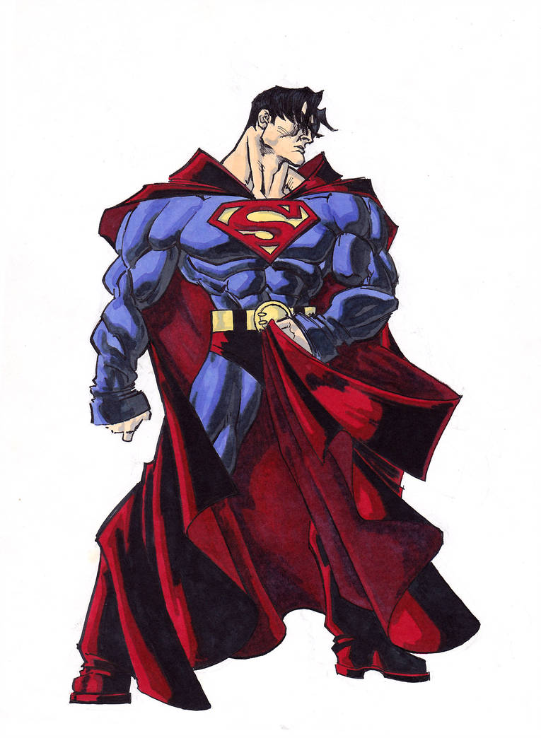 765x1044 Superman Marker Drawing - Superman Cape Drawing