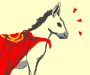 300x250 Superman Donkey - Superman Cape Drawing