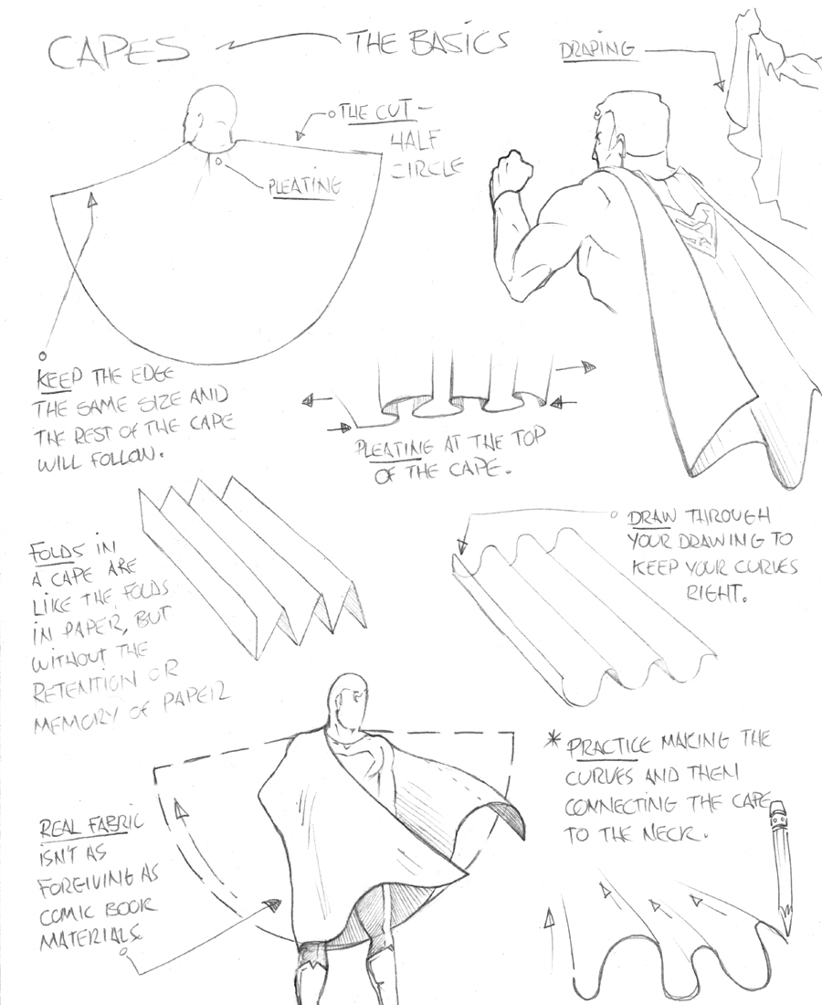 900x1100 dennis m sweatt comic book creations and design! art lessons - Superman Cape Drawing