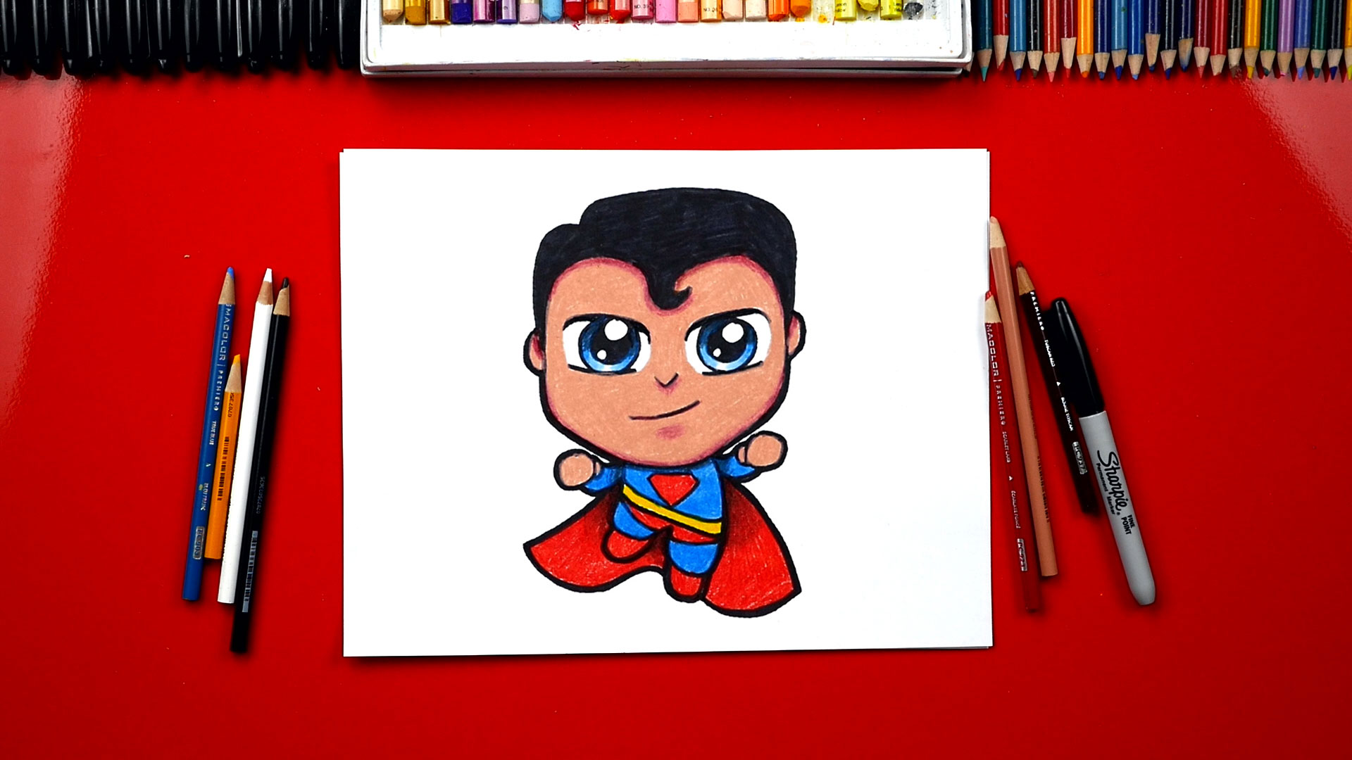 1920x1080 How To Draw Cartoon Superman - Superman Cartoon Drawing