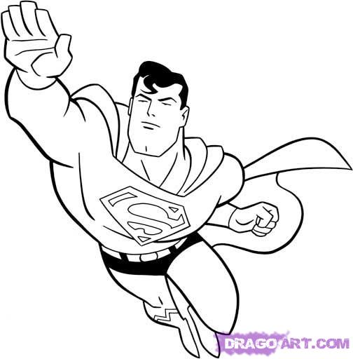 504x512 How To Draw Superman, Step - Superman Drawing