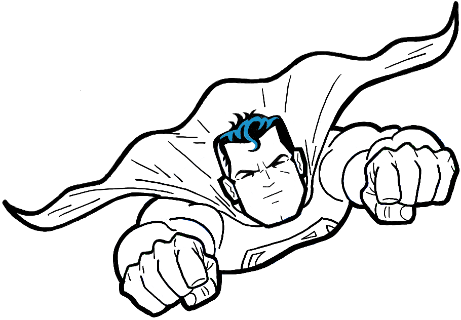 910x632 How To Draw Superman From Dc Comics In Easy Step - Superman Drawing