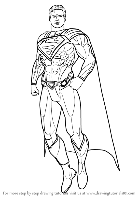 566x800 learn how to draw superman from injustice - Superman Drawing