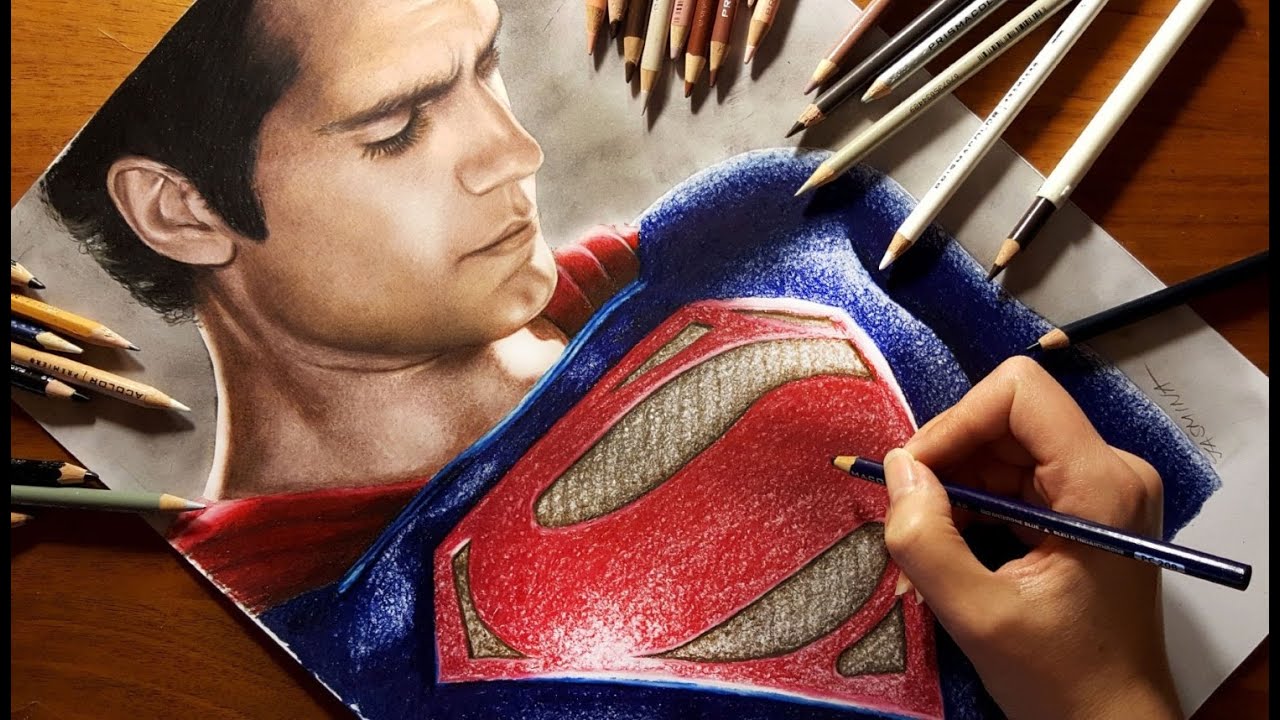 1280x720 Speed Drawing Superman - Superman Drawing
