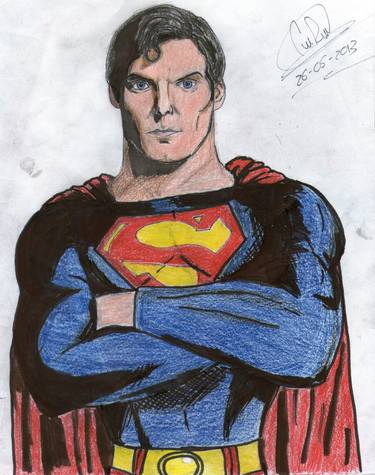 375x475 Superman Drawing - Superman Drawing