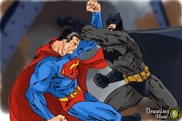 600x400 How To Draw Batman Vs Superman - Superman Drawing Easy